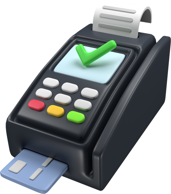 POS Terminal Payment 3D Illustration