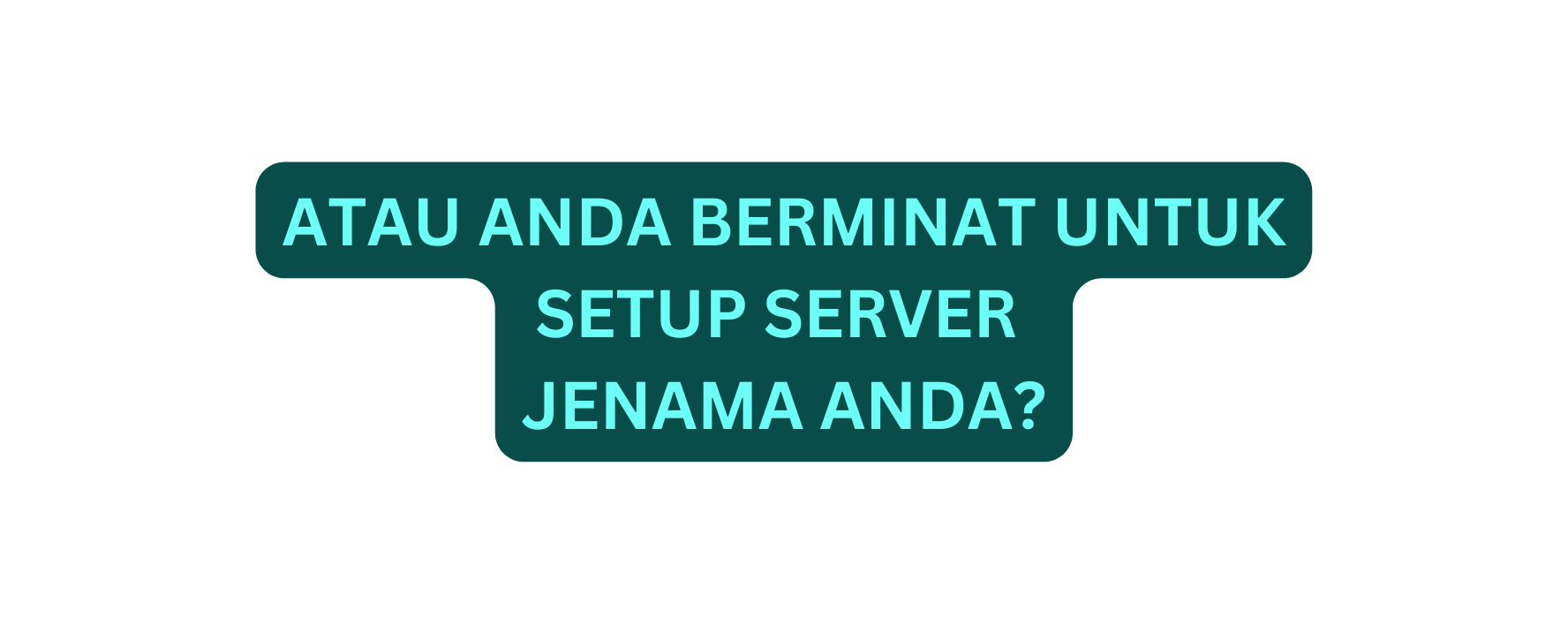 ATAU ANDA BERMINAT UNTUK SETUP SERVER JENAMA ANDA